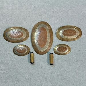 Vintage Brass, Silver, and Copper Jewelry Craft Makings Necklace Decor Set